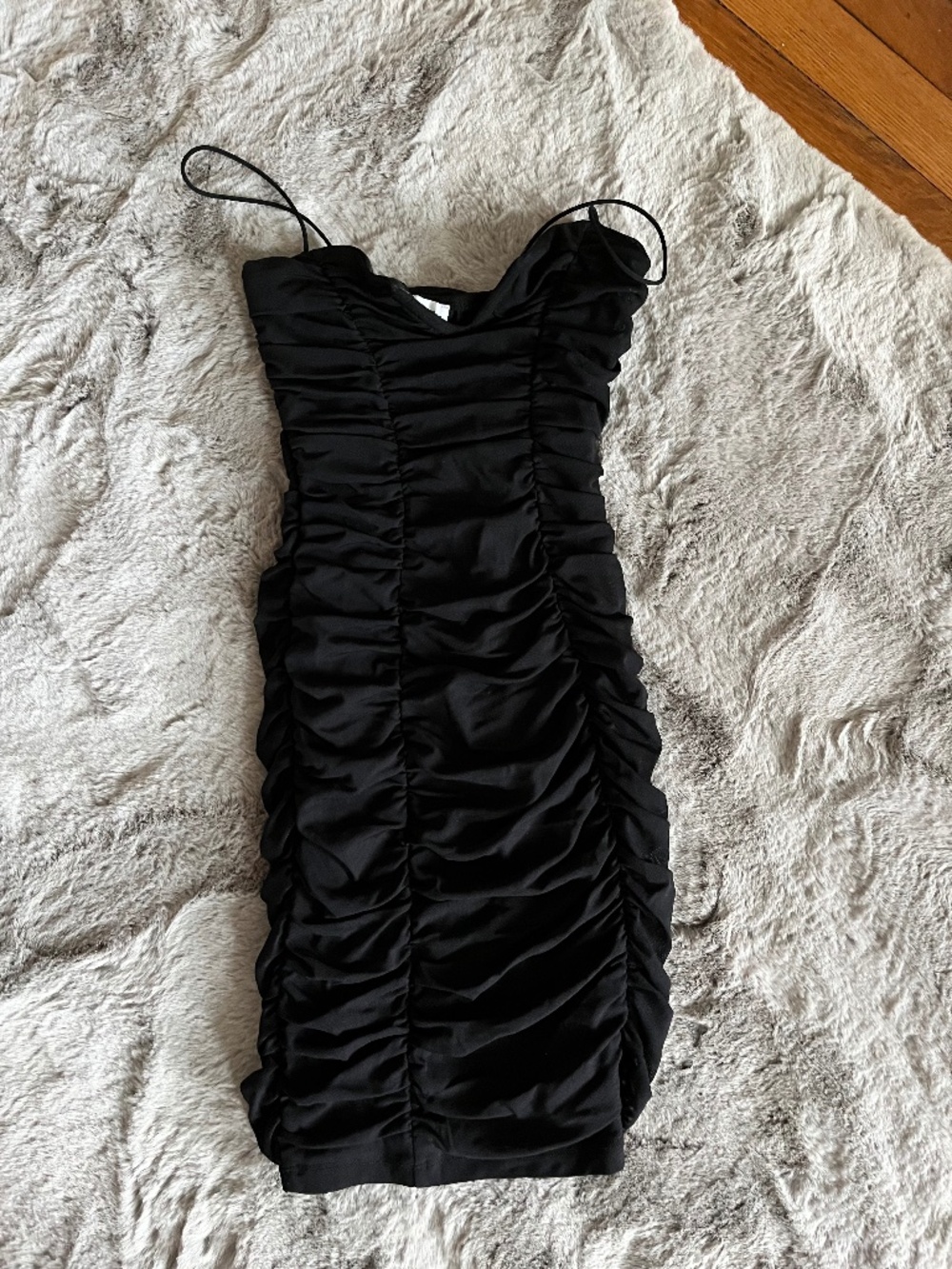Princess Polly Ribbed Going Out Black Dress NWOT Size 2
